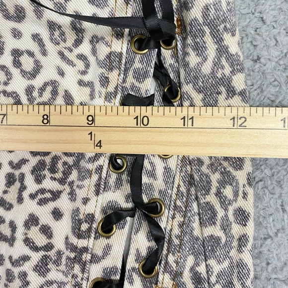 Lioness Leopard Print Straight Jeans Size XL Cotton Fade Girls Night NWT - Picture 9 of 15